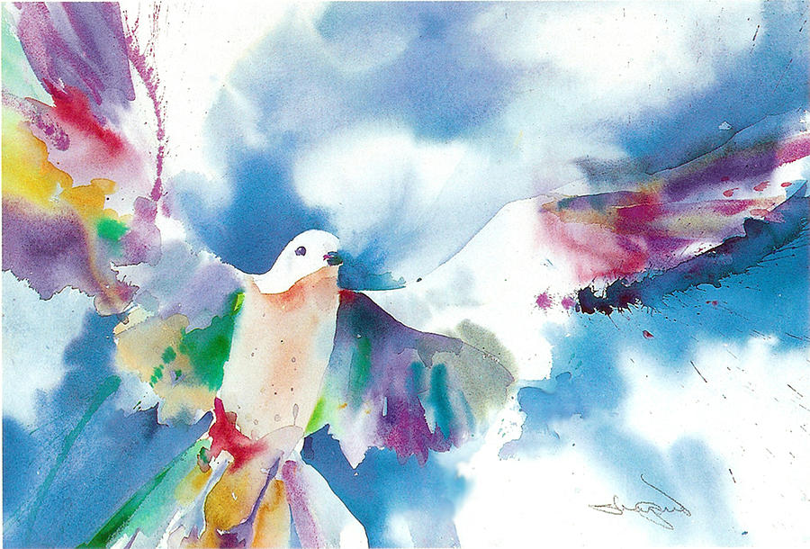 dove of peace watercolor