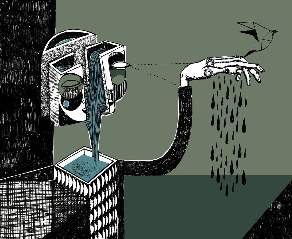 expanded eye stream of consciousness dribbling